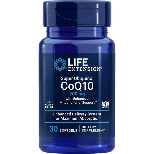 Life Extension Super Ubiquinol CoQ10 with Enhanced Mitochondrial Support 200mg 30softgels