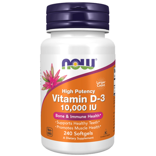 NOW Vitamin D3 10,000IU 240Softgels