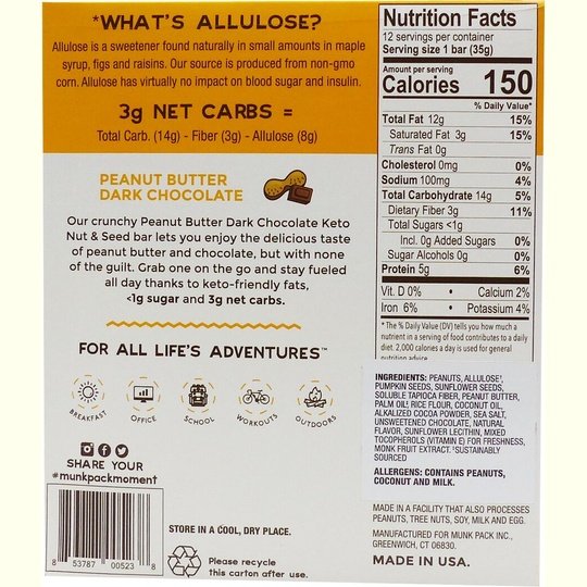 Munk Pack Keto Nut & Seed Bar