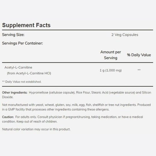 NOW Acetyl-L-Carnitine