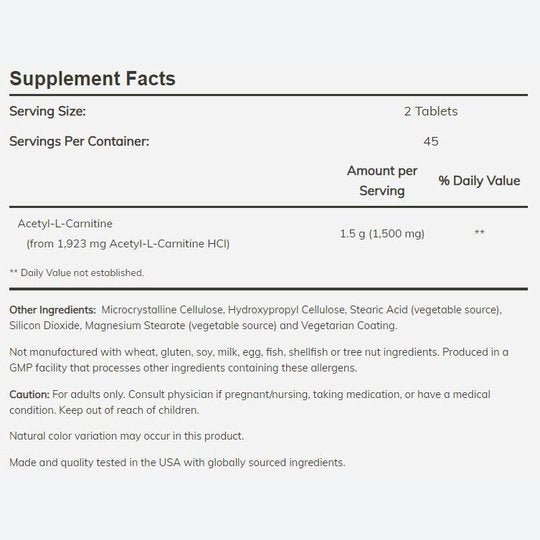 NOW Acetyl-L-Carnitine