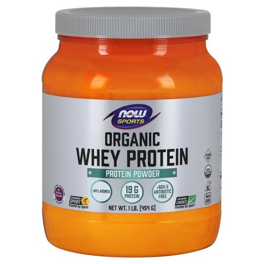 NOW Whey Protein, Organic 1 lb