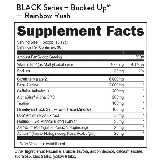 Bucked Up Pre-Workout Black