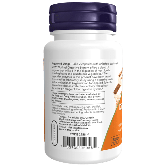 NOW Optimal Digestive System 90 Veg Capsules