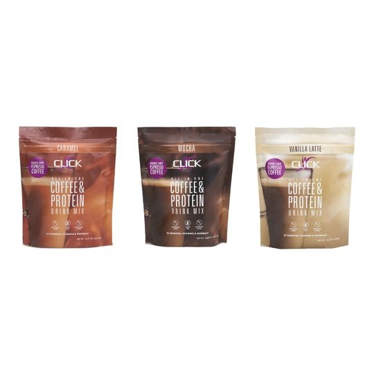 Click Coffee & Protein Powder Canister - Variety Pack