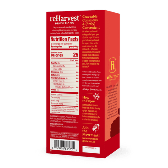 reHarvest Provisions Smoothie Pops - Raspberry Lemonade