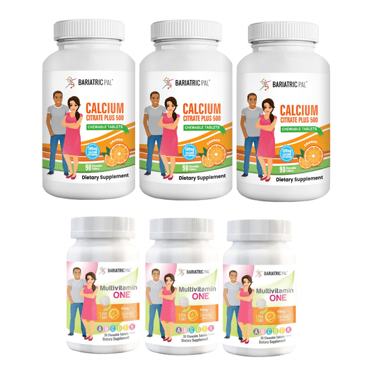 Gastric Bypass Complete Bariatric Vitamin Pack by BariatricPal - Capsules & Chewables
