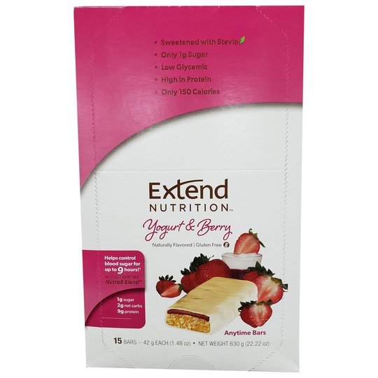 Extend Nutrition Anytime Bars - Stevia Sweetened