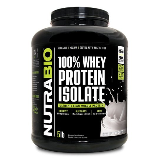 NutraBio 100% Whey Protein Isolate