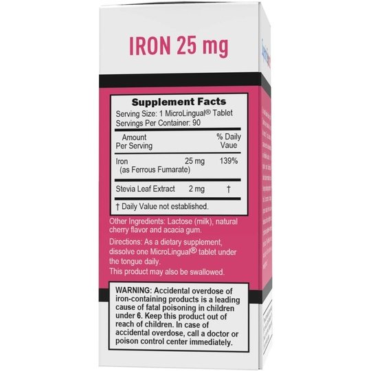 Superior Source Just Women Iron 25mg MicroLingual® Instant Dissolve Tablets