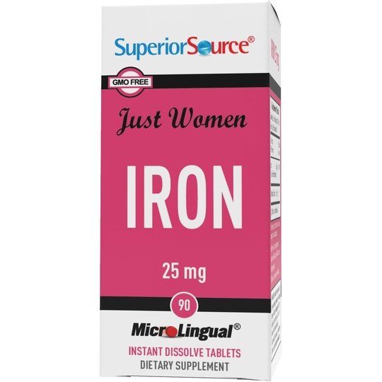 Superior Source Just Women Iron 25mg MicroLingual® Instant Dissolve Tablets
