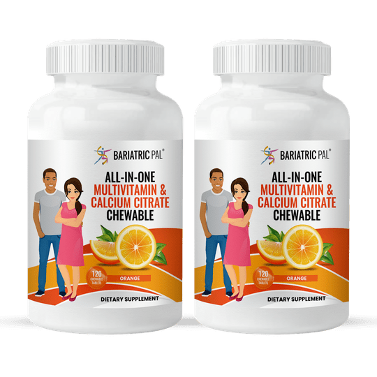 BariatricPal "ALL-IN-ONE" Chewable Multivitamin with Calcium Citrate & Iron - Orange (NEW!)