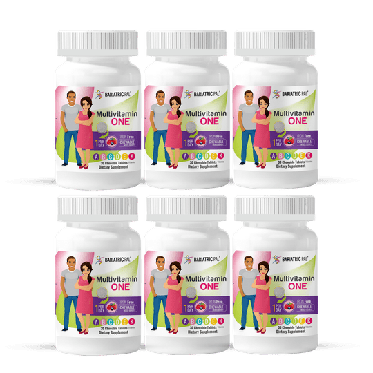 BariatricPal Multivitamin ONE "1 per Day!" Bariatric Multivitamin Chewable & IRON-FREE - Mixed Berry (NEW!)
