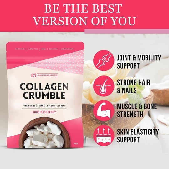 Coco Raspberry Collagen Protein Crumble by 3 Broth Makers