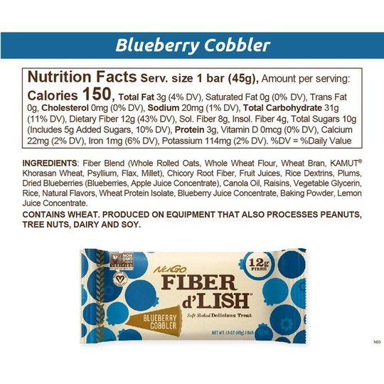 NuGo Nutrition NuGo Fiber d'Lish Bars