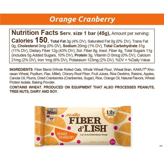 NuGo Nutrition NuGo Fiber d'Lish Bars