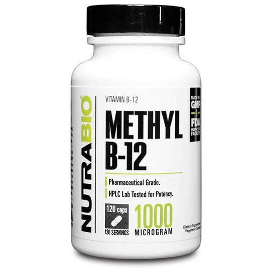 NutraBio Methyl B-12 (120 Caps)