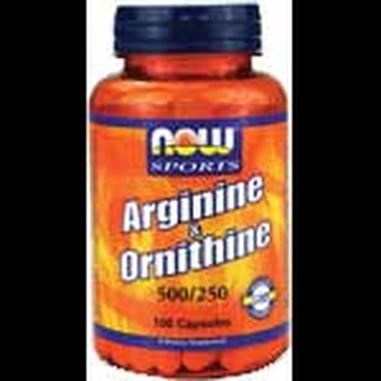 NOW L-Arginine & Ornithine 500/250mg (100 Caps)