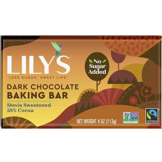 Lily's Sweets Dark Chocolate Baking Bar, No Sugar Added 1 bar