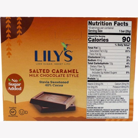 Lily's Sweets No Sugar Added 40% Milk Chocolate Style Bars