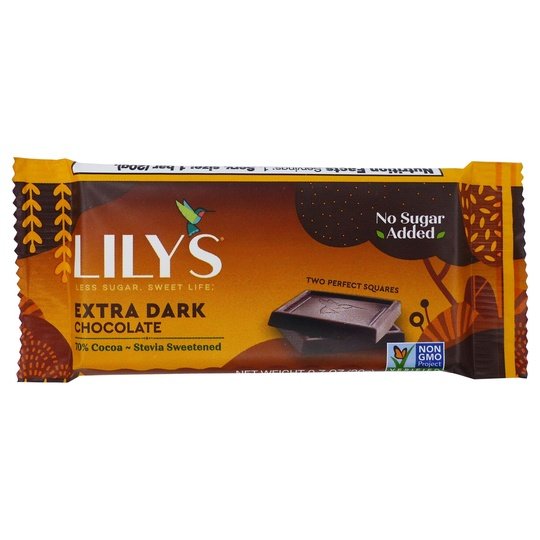 Lily's Sweets No Sugar Added 70% Extra Dark Chocolate Bars