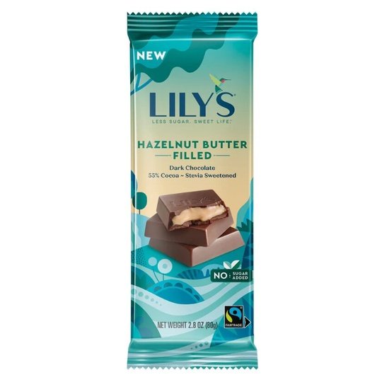 Lily's Sweets No Sugar Added 55% Dark Chocolate Filled Bars