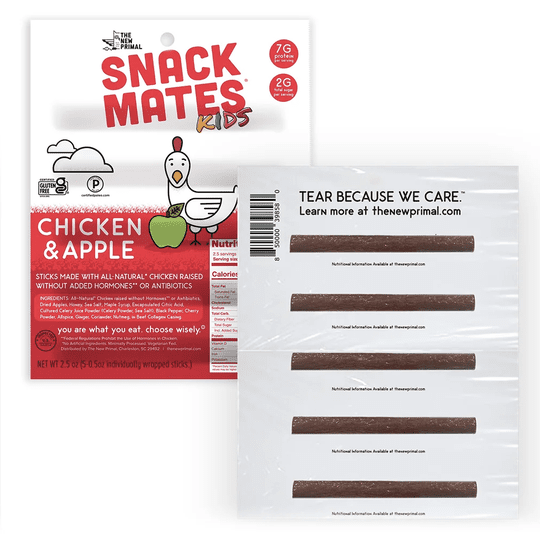 Snack Mates Meat Sticks (5 Mini Sticks) by The New Primal