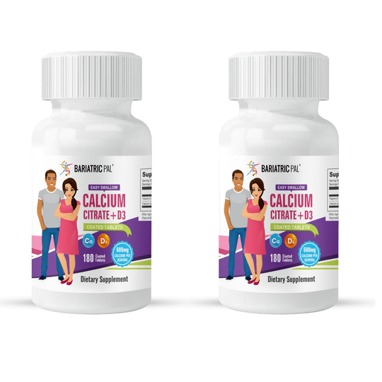 BariatricPal Easy Swallow Calcium Citrate (600mg) and D3 Coated Tablets - NEW!