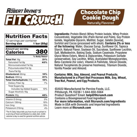 Robert Irvine's Fit Crunch Whey Protein Baked Bar