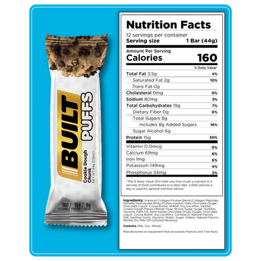 Built Bar Protein Puffs - Cookie Dough Chunk