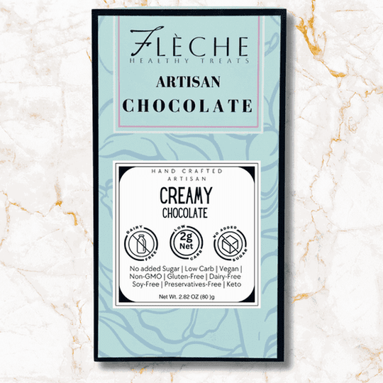 Flèche Healthy Treats Creamy Dairy Free Sugar-Free Artisan Chocolate - Creamy Chocolate