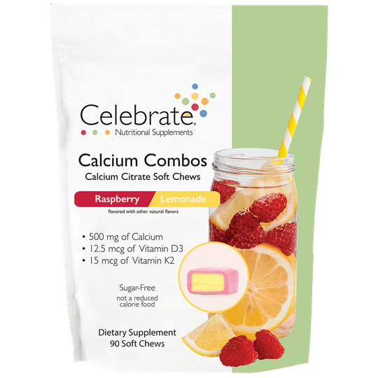 Celebrate Sugar-Free Calcium Citrate Soft Chews 500mg - Available in 12 Flavors!