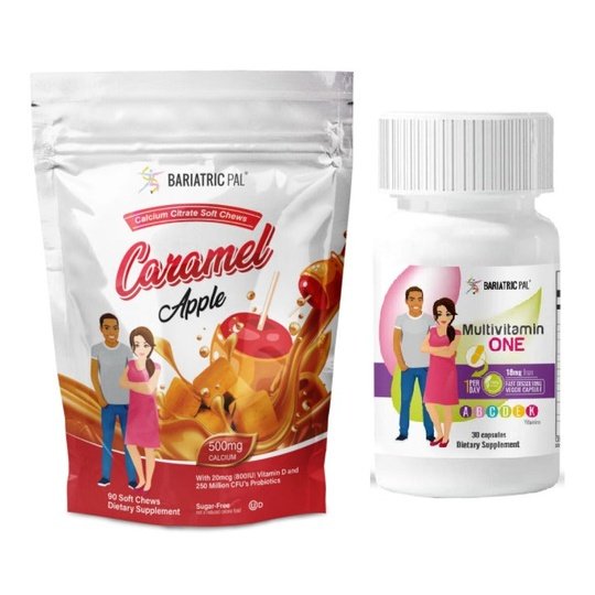 Gastric Band Complete Bariatric Vitamin Pack by BariatricPal - Capsules & Chews