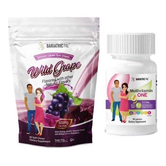 Gastric Sleeve Complete Bariatric Vitamin Pack by BariatricPal - Capsules & Chews