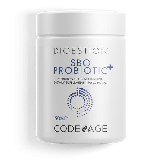 SBO Probiotics 50 Billion CFU Capsules, Soil-Based Organisms with Prebiotics Supplement by Codeage