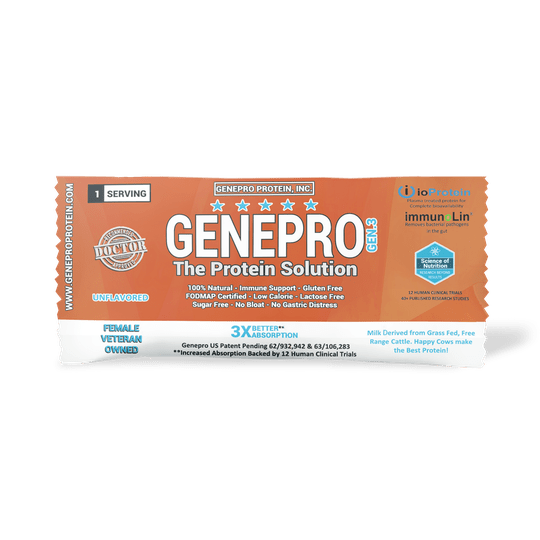 GENEPRO Gen3 Unflavored Protein Powder - Single Serving Sample Packs