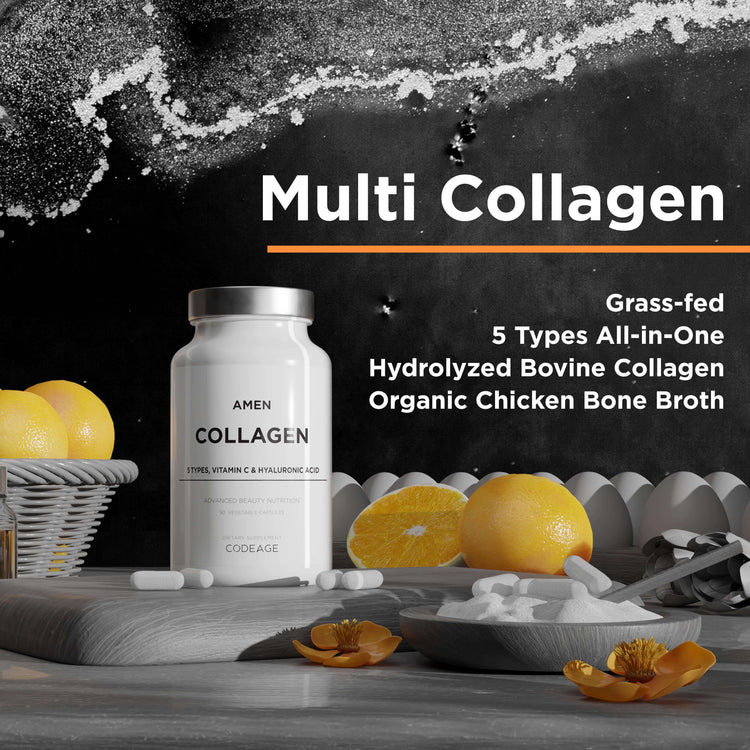 Codeage Amen Grass-Fed Hydrolyzed Collagen Peptides Capsules