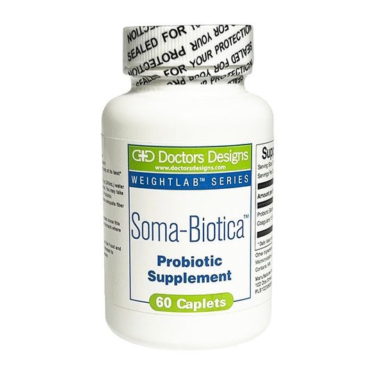 Soma-Biotica Probiotic (Bacillus Coagulans) Capsules by Doctors Designs - Shelf Stable Probiotic Supplement to Promote GI Health (60 Capsules)