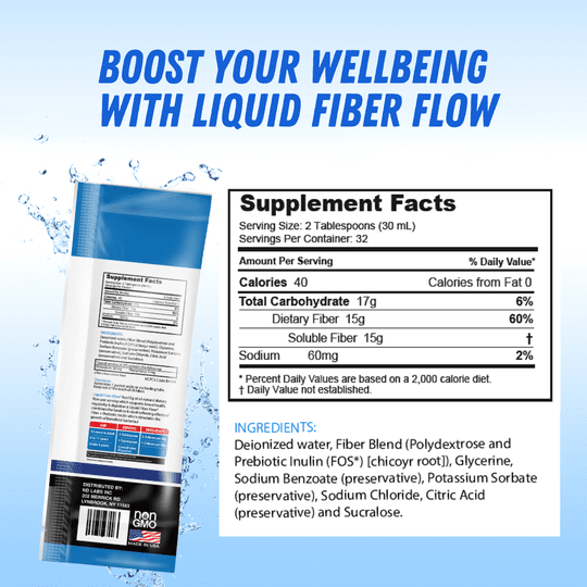 Liquid Fiber Flow® Liquid Fiber Supplement 1oz Packets by Nutritional Designs