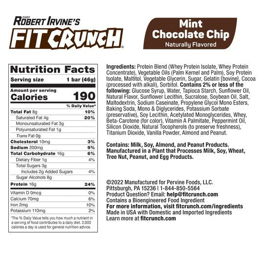 Robert Irvine's Fit Crunch Snack Size Whey Protein Baked Bar