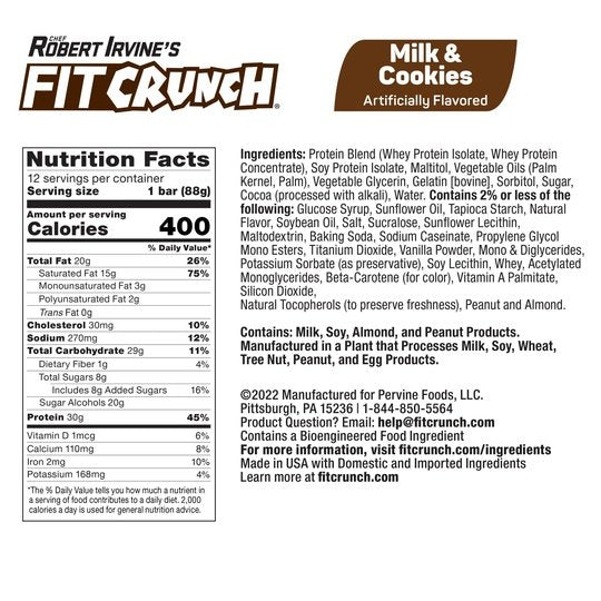 Robert Irvine's Fit Crunch Whey Protein Baked Bar