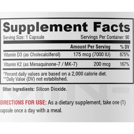 Metabolic Nutrition Vitamin-D3 + K2