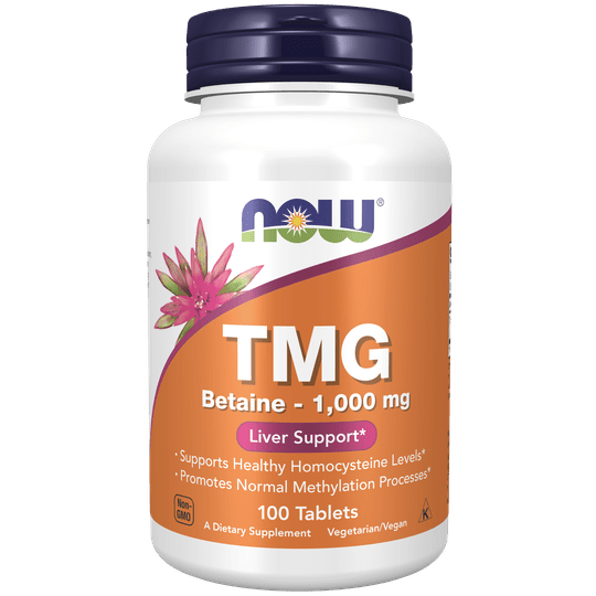 NOW TMG Betaine, 1000 mg, 100 Tablets
