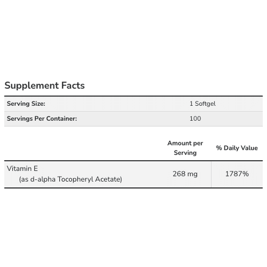 NOW Vitamin E-400 D-Alpha Tocopheryl 250 Softgels