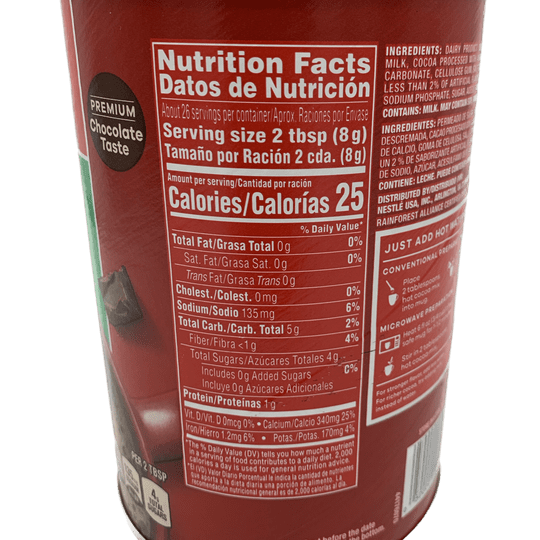 Nestle Zero Added Sugar Hot Cocoa Mix 7.33 oz