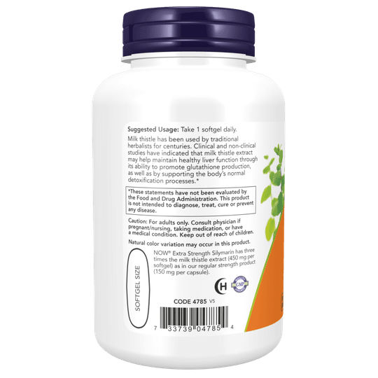 Now Extra Strength Milk Thistle Extract 450 mg