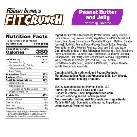 Robert Irvine's Fit Crunch Whey Protein Baked Bar