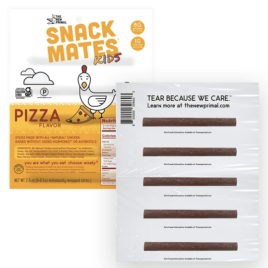 Snack Mates Meat Sticks (5 Mini Sticks) by The New Primal