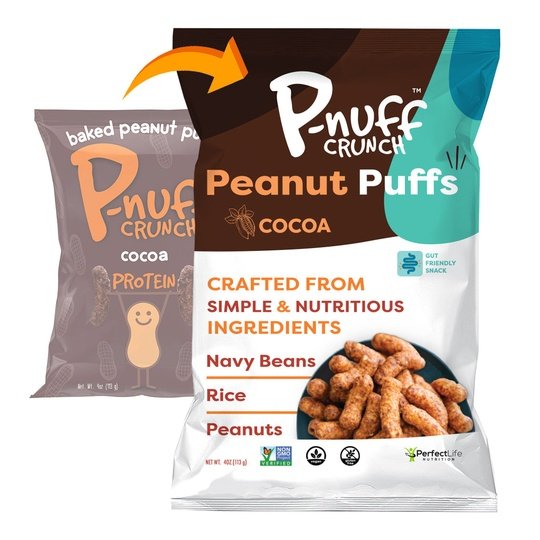 Baked Peanut Puff Snack by P-Nuff Crunch - Variety Pack