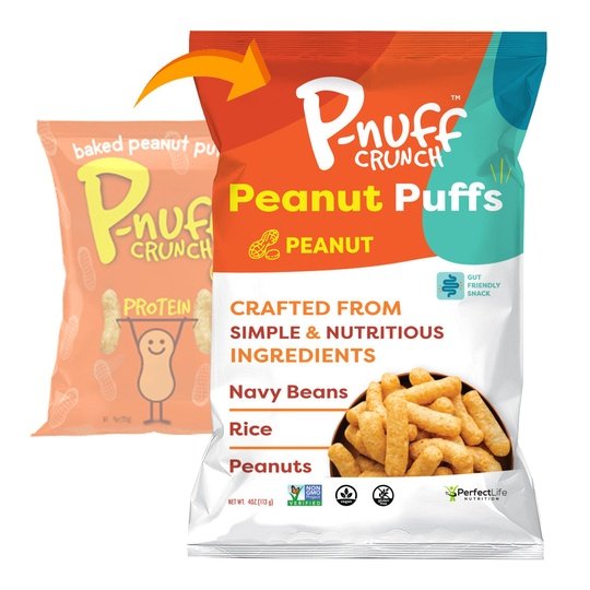 Baked Peanut Puff Snack by P-Nuff Crunch - Classic Roasted Peanut